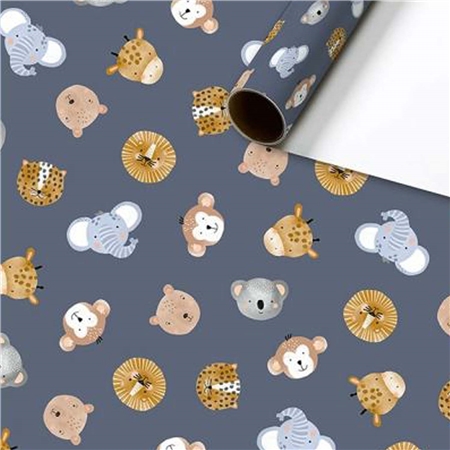 Papier d'emballage avec des animaux de safari