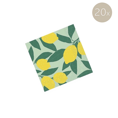 Serviettes de table avec citrons