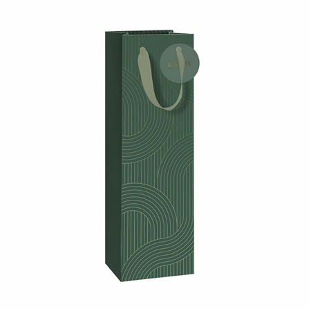 Sac cadeau pour le vin vert foncé