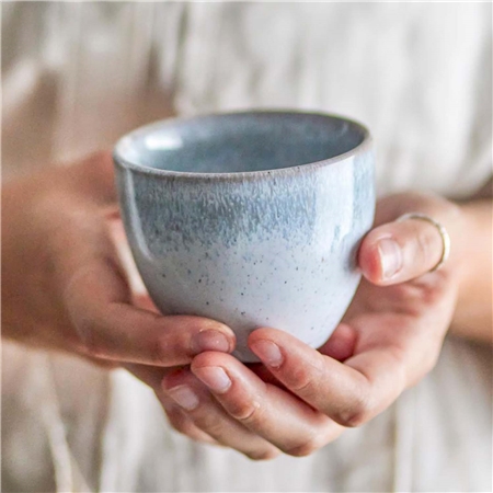 Mug avec glaçure bleue