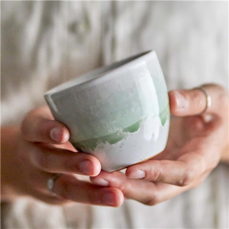 Mug avec glaçure verte