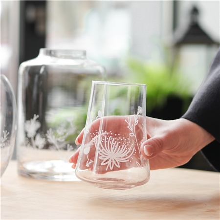 Set de verres à eau avec décoration florale