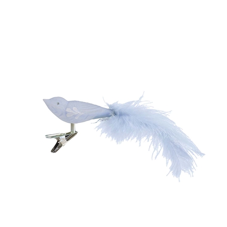 Oiseau en verre bleu pastel