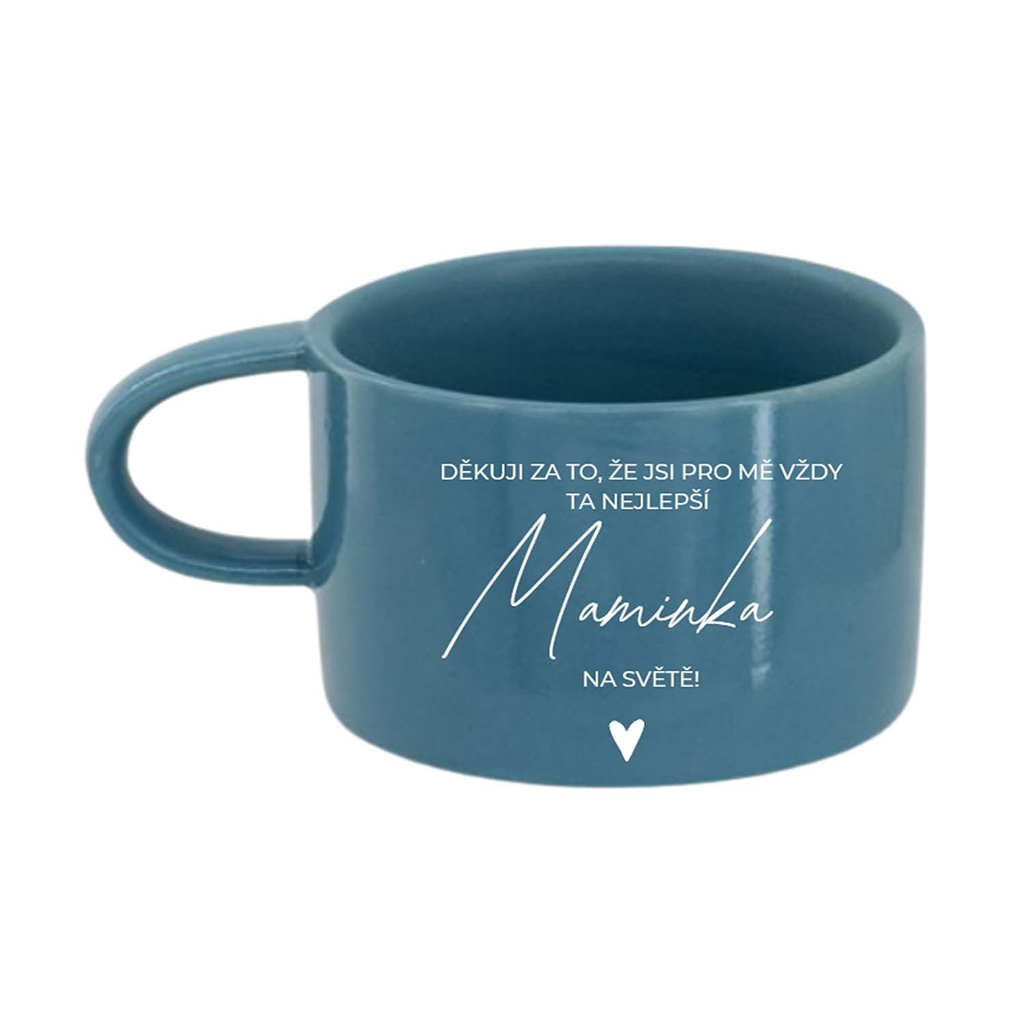 Tasse bleue "The best mum in the world" (La meilleure maman du monde)