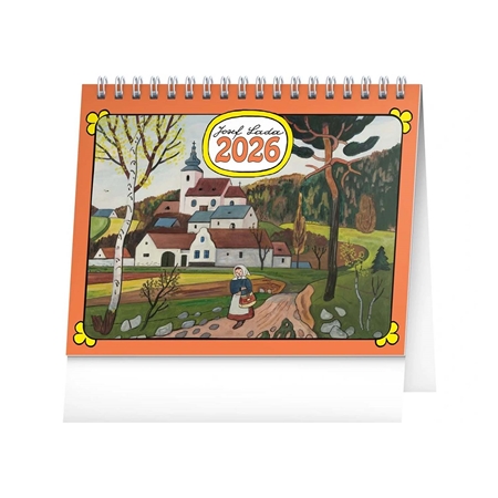 Calendrier de bureau hebdomadaire Josef Lada 2026