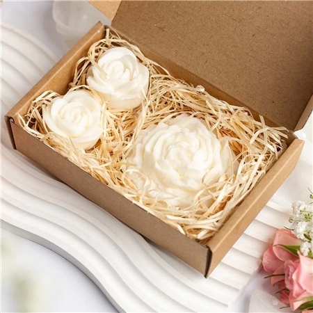 Coffret de bougies fleuries Macocha - orange et gingembre