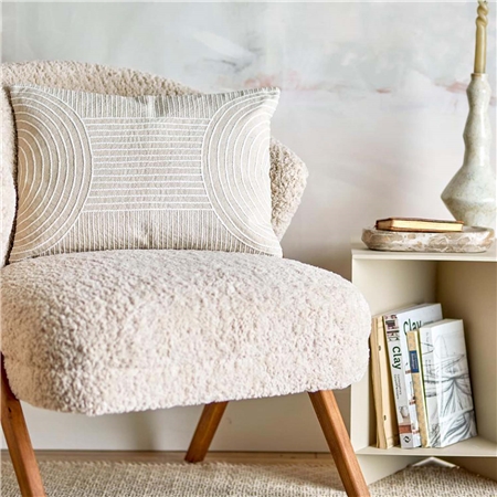 Coussin en coton avec motif graphique