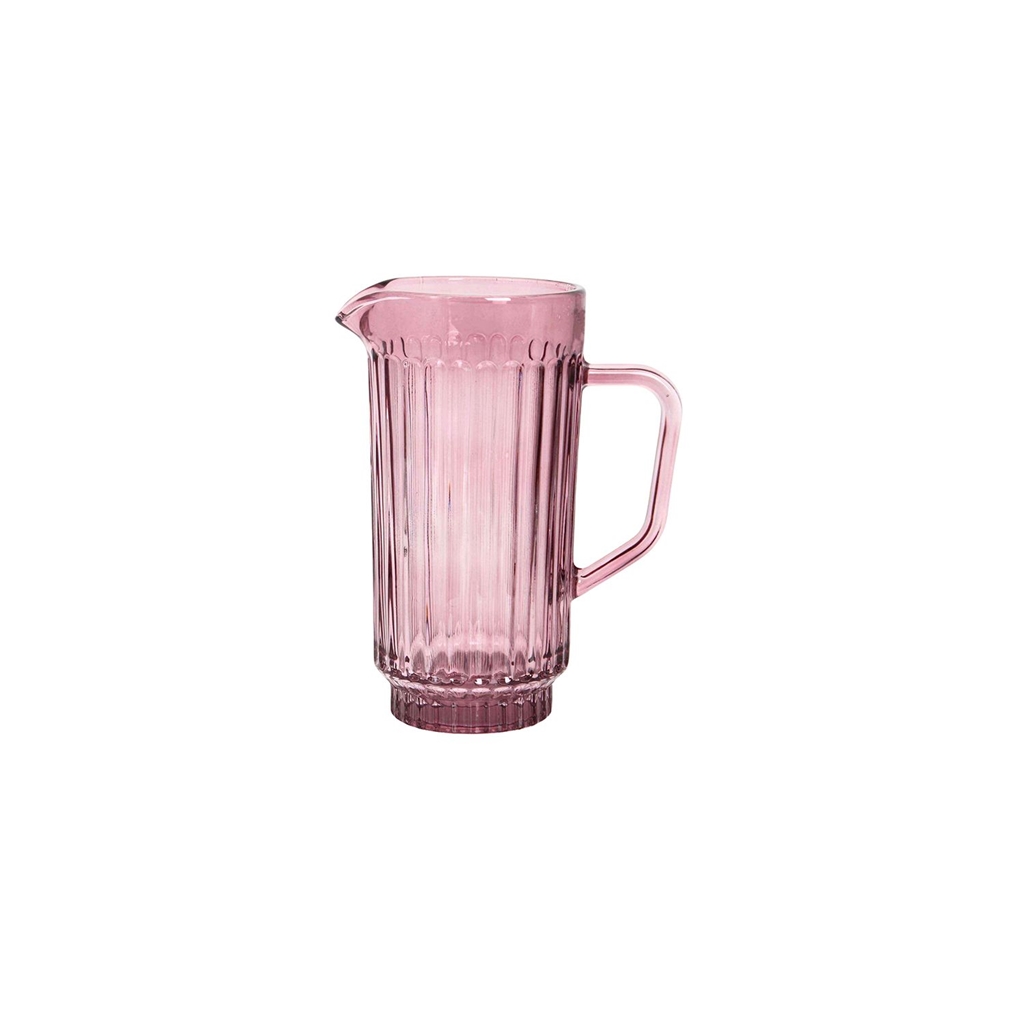 Carafe à eau en verre rose