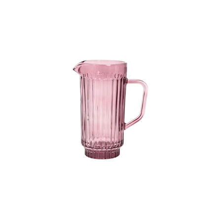 Carafe à eau en verre rose