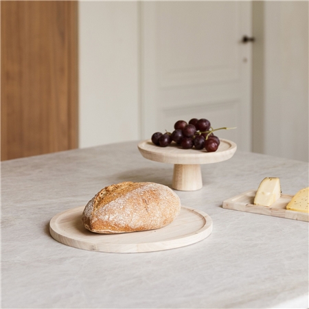 Plateau à gâteau en bois de manguier petit