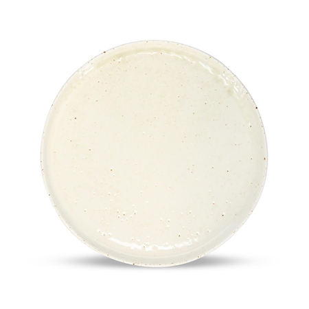 Assiette crème texturée avec glaçure fine 26cm