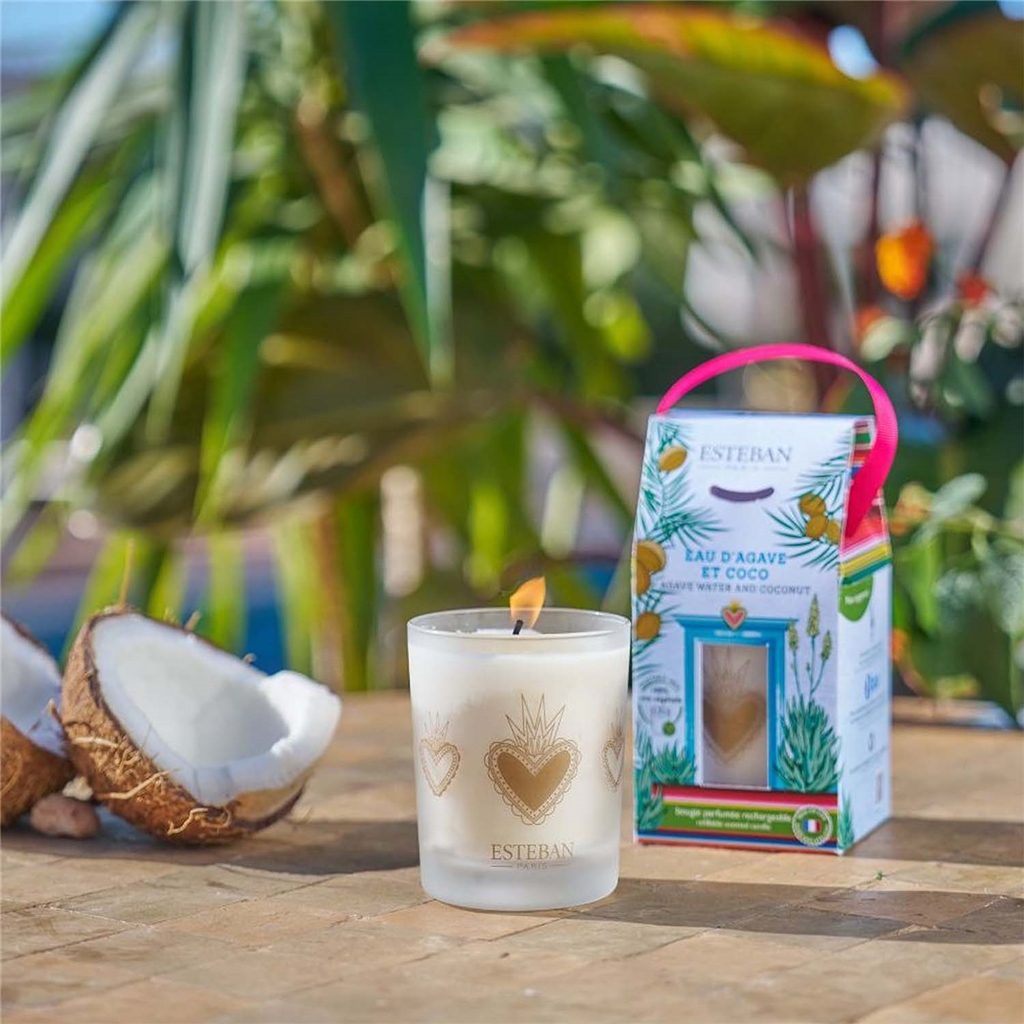 Bougie parfumée à l'eau d'agave et à la noix de coco