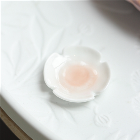 Assiette en porcelaine fleur d'abricot