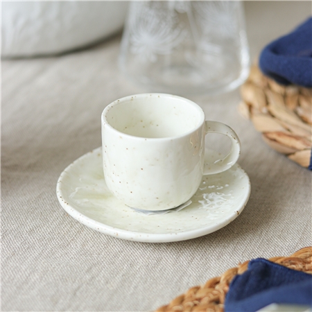 Tasse à moka structurée avec glaçage fin 90ml