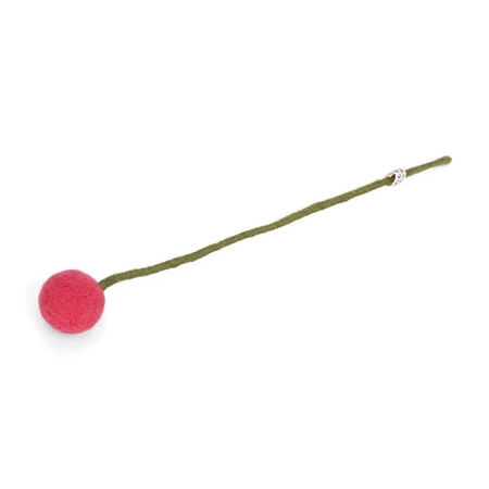 Fleur en feutre rouge melon moyen