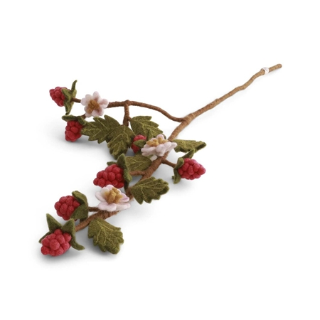 Branche de framboise en feutrine