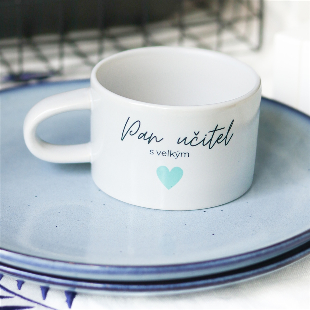 Mug en céramique avec "Monsieur l'enseignant au grand cœur".