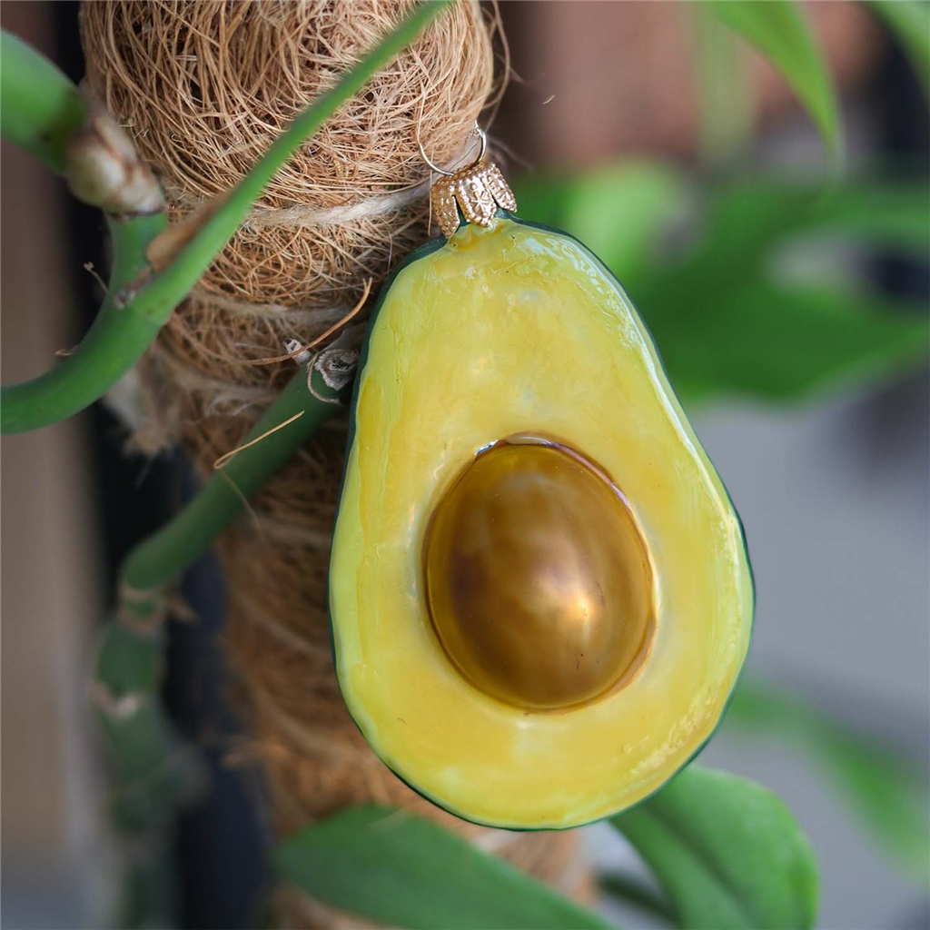 Ornement en verre en forme d'avocat