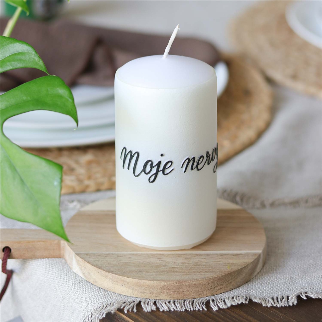 Mes nerfs – bougie décorative 11 cm