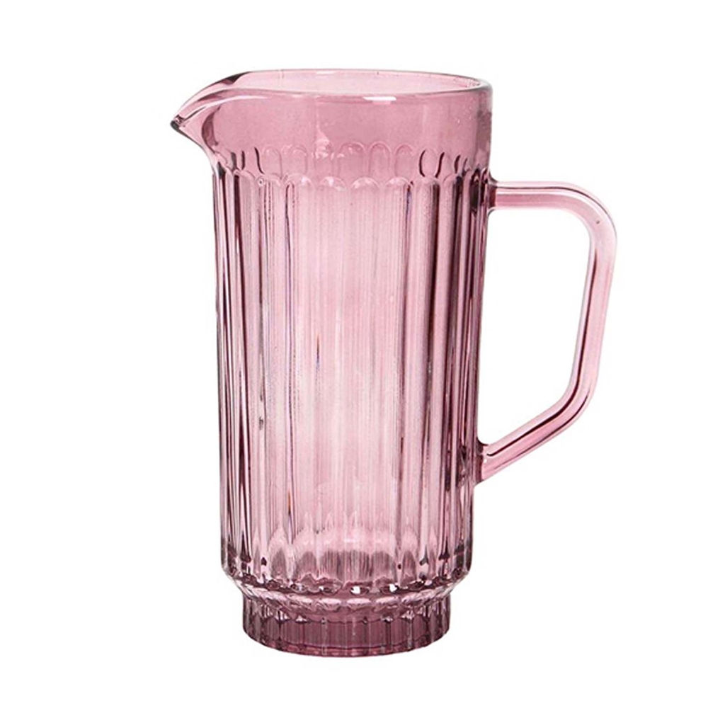 Carafe à eau en verre rose