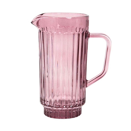 Carafe à eau en verre rose