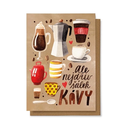 Petite carte de vœux – Mais d’abord, une tasse de café