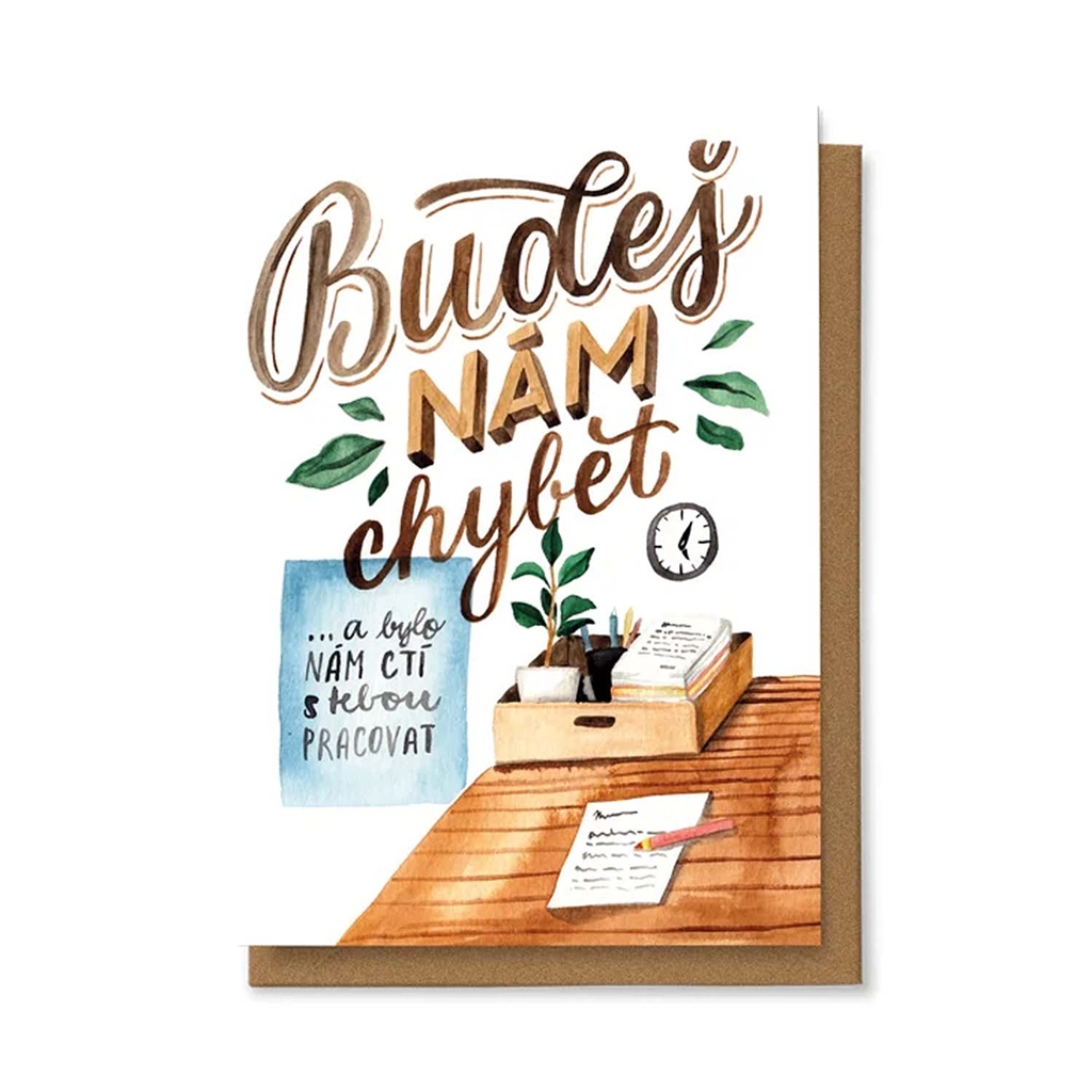 Přáníčko - Budeš nám chybět..