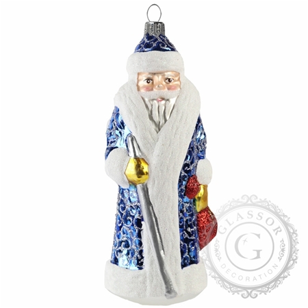 Figurine de Pere Noël avec une béquille