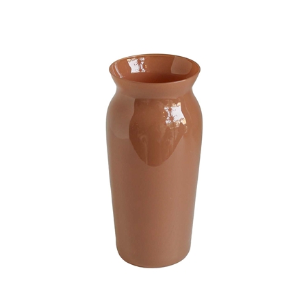 Petit vase étroit couleur noisette